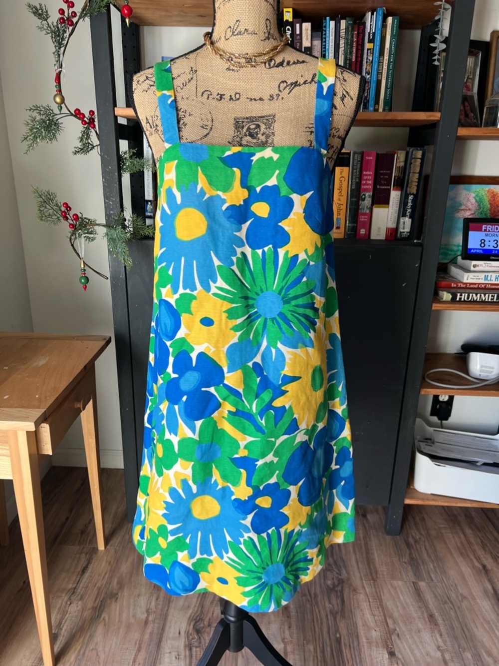 J. Crew Floral Top in Blue, Green & White